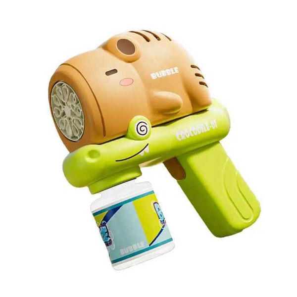 Novelty Games Automatic bubble blower 10 hole childrens outdoor game equipment Animal shape foam machine Professional bubble machine 1000 Q2