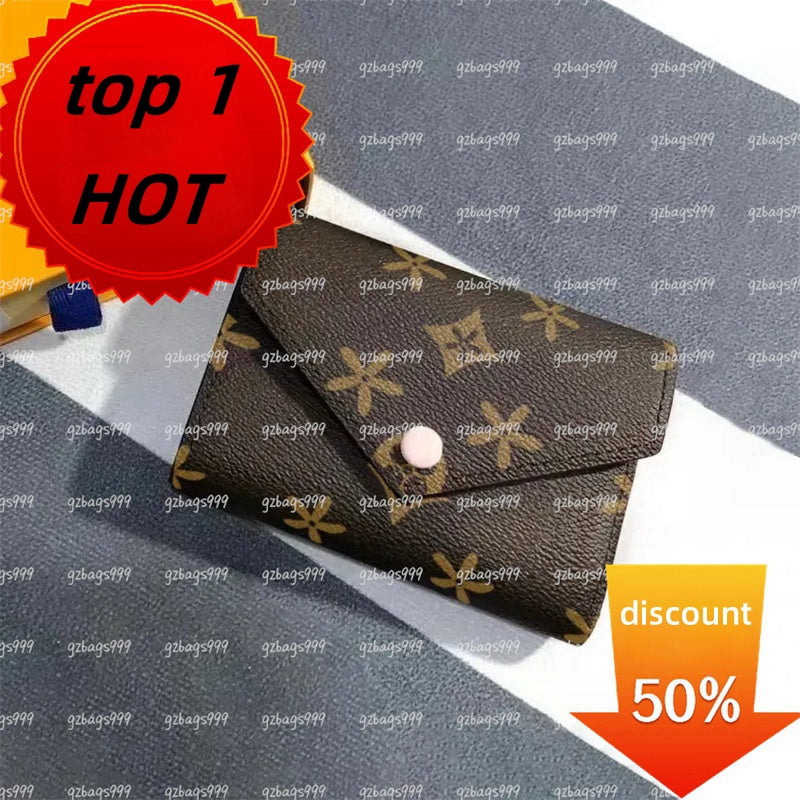 totebag2023 Designer Women Wallets Holders for women Coin Purse Small Wallet victorine Woman Card Holder Luxury Brown Flower Short Wallets Mini Wall