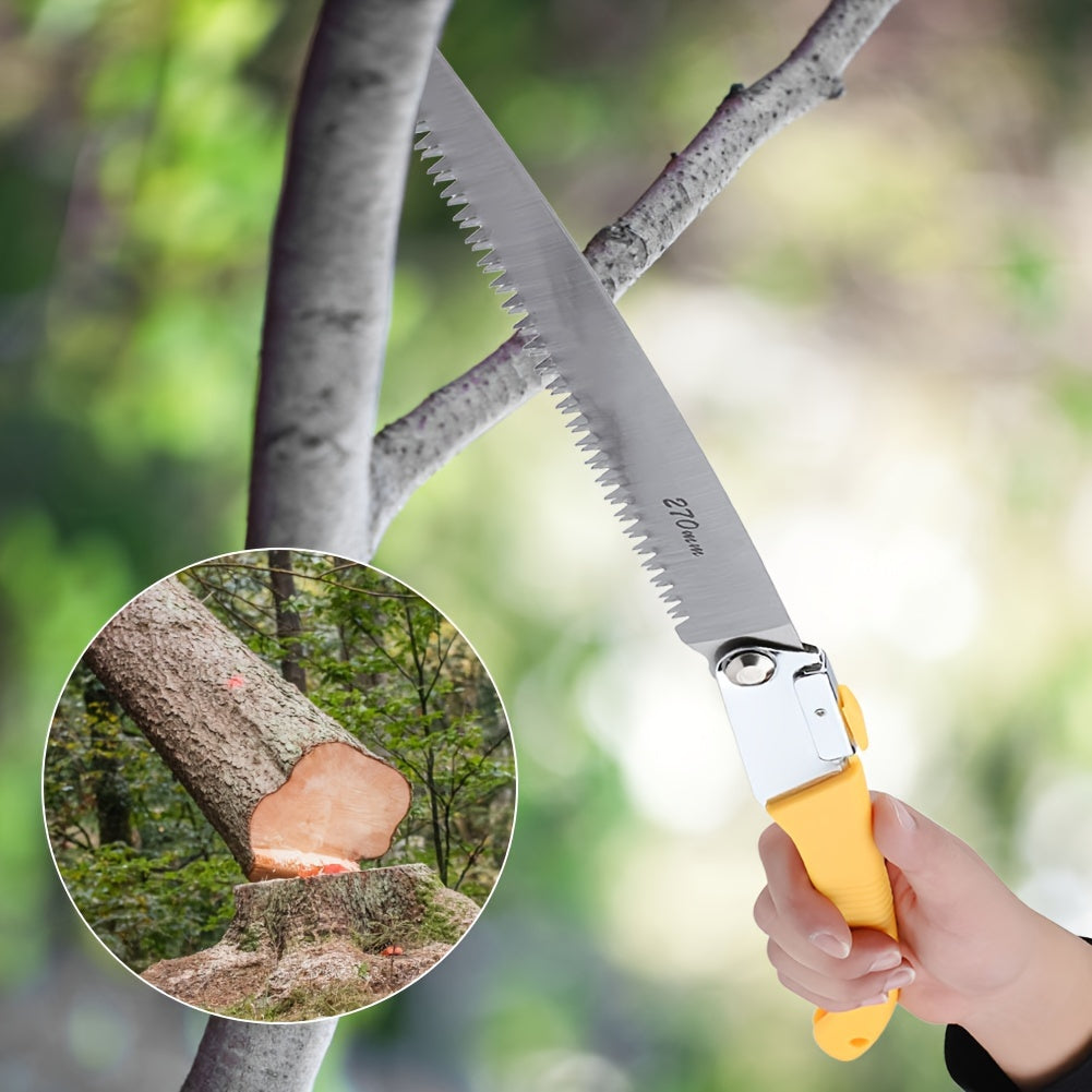 TEMU Pruning Hand Saw 280mm Folding Hand Saw Wood Cutting Fruit Trees Pruning Trimming Gardening Tools For Pruning, Trimming, Camping, Wood, Hiking