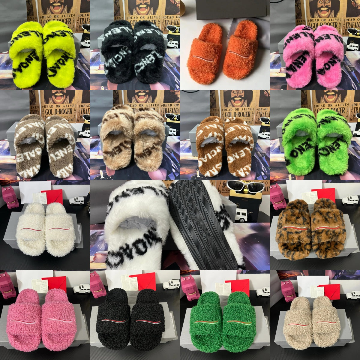 Luxury Slides Paris Designer men women Slippers Ladies Wool Winter Fur Fluffy Furry Warm Letters Sandals Comfortable Fuzzy Girl Flip Flop Slipper