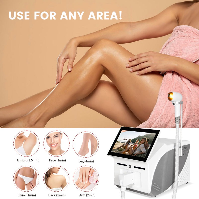 808nm Alexandrite Hair Removal Laser Diode Machine Freezing Point Painless Ice Platinum Underarm Permanent Painless Epilator