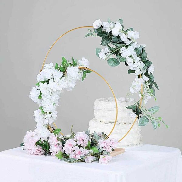 ations 1Pc Metal Floral Hoop Garland Table Decoration for Wedding Centerpieces Holders Metal Wreath Flower Garland Home Decoration S2411191