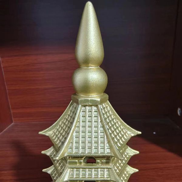 Brass Wenchang Pagoda Decorations Feng Shui Office Desk Study Bronze Decorations 7th Floor 9th Floor 13th Floor