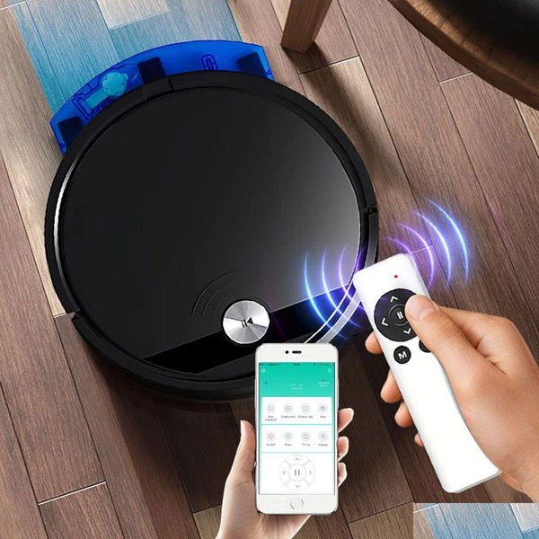Robot Vacuum Cleaners Appremote Control Cleaner With Antifall And Water Tank Mop Threeinone Dry Wet Swee Smart 240506 Drop Delivery Ho Otmiw