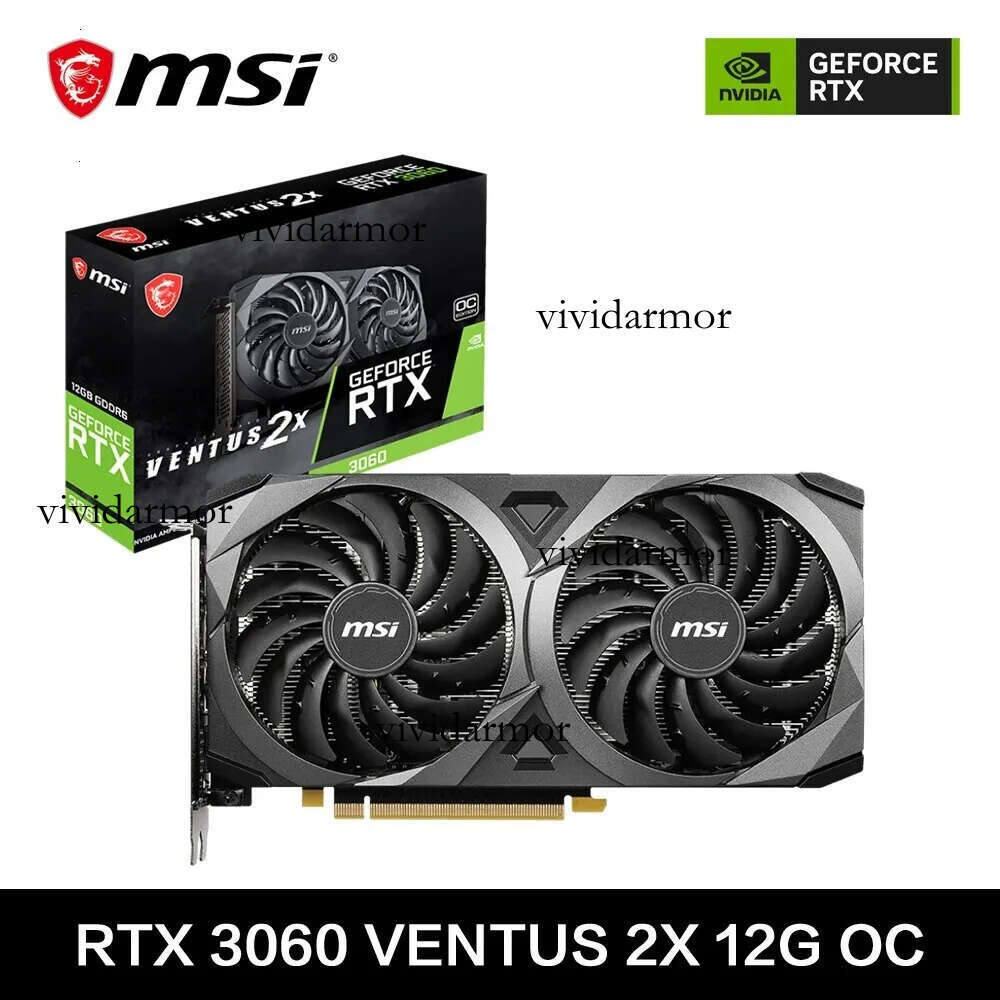 MSI Geforce RTX 3060 VENTUS 2X 12G OC Gaming Graphics 12Gb Gddr6 192-Bit HDMI DP Pci-E 4.0 8Pin Desktop Full New Video Card