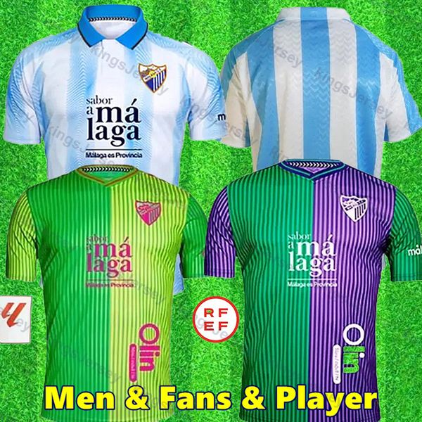 24 25 CAMISETA MALAGA CF soccer jersey 120 ANIVERSARIO Kids Kit remake RETRO 24-25 Home Away Football Shirts Men BUSTINZA M. JUANDE RAMON FE