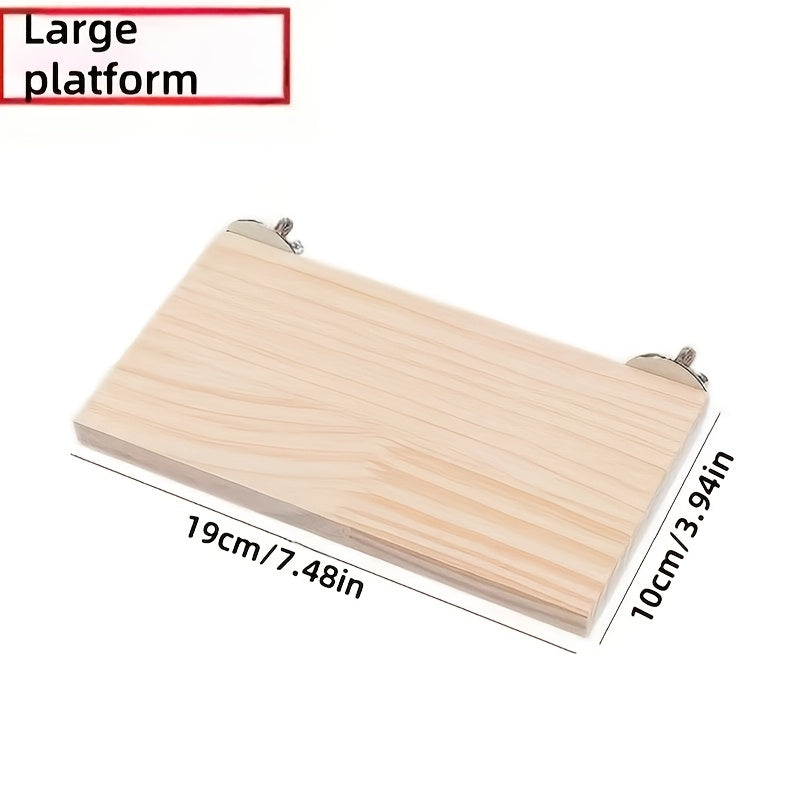 TEMU Natural Wood Parrot Perch, 1. 2cm Thick Log Platform For Birds & Small Pets, Durable Wooden Stand For Cage, Activity Platform For Birds,