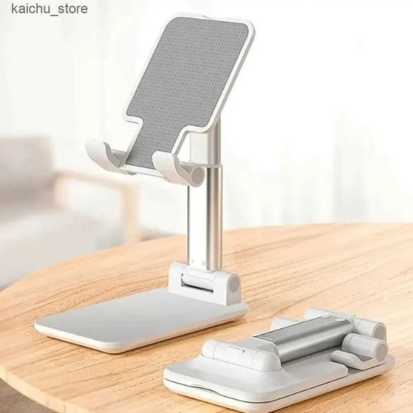 Mounts Holders White Pink Green Mobile Holder Portable Plastic Foldable Universal Table Cell Phone Adjustable Desk Stand J241217