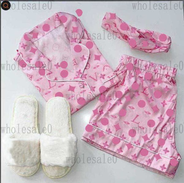 Designer Short Pajama Sets Women&#039;s Sleepwear Home Suit Fashion casual Vintage full print pajamas Tees Shorts Set Pajamas New printed pa