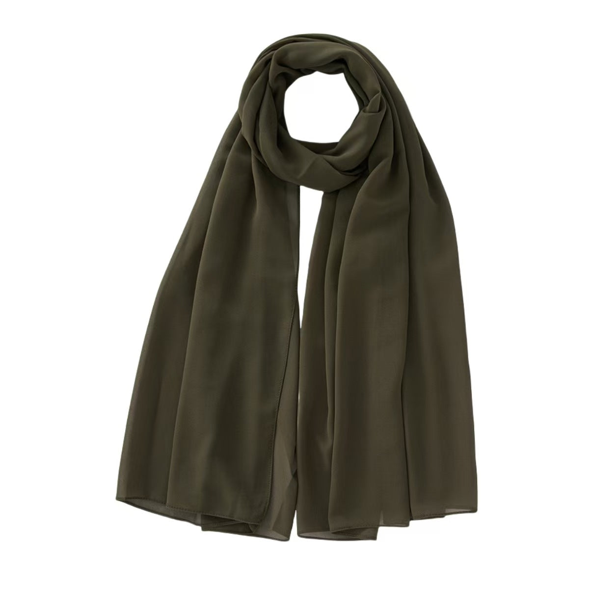 T1305 chiffon bubble scarf long scarf solid color ladies headscarf ethnic headscarf scarf