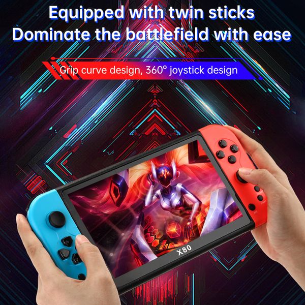 Retro Video Game Console Player 7inch TFT Screen Portable Handheld Video Game 20000+Games Pocket Games Console for Kids Child