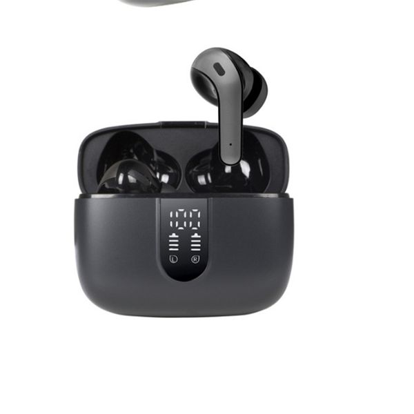 TWS Earphones with Noise reduction LED with Desiplay Chip Transparency Metal Hinge Rename GPS Headphone Wireless Charging Bluetooth Headphon