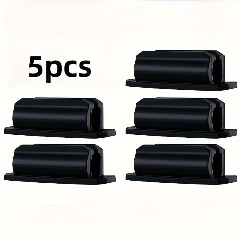 TEMU 5pcs Silicone , Self-adhesive Pen Holder Clip For Office Desk, For Markers, Ballpoint Pens, And Pencils - Creative No-install Design