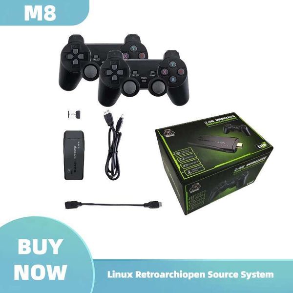 M8 Video Stic Console 2.4G Dual Wireless Controller Game Stick 4K 20000 games 64GB Retro game For Dropshiopping Xmas Gift