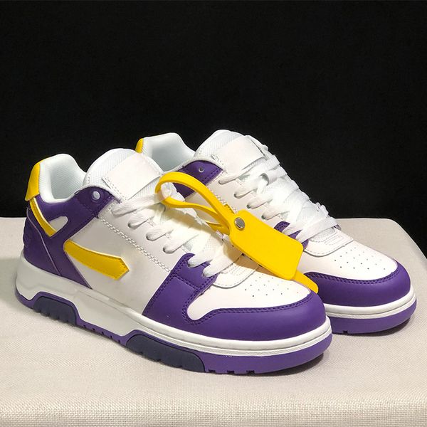 Fashion White Designer Out Office Sneakers Casual Shoes Offes Low Top Suede Leather Platform Trainer Breathable Casual Sport Shoe Party Dres