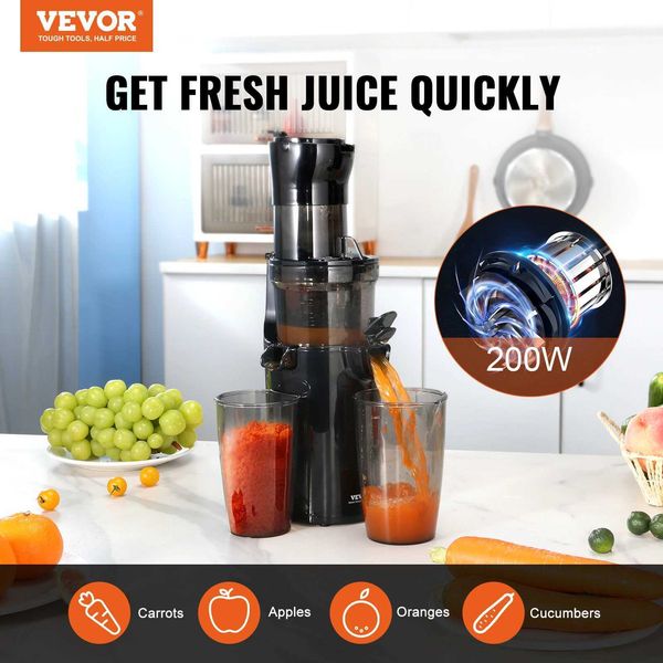 VEVOR Masticating juicer cold juicer 2.6 large feeding trough slow juicer B240809