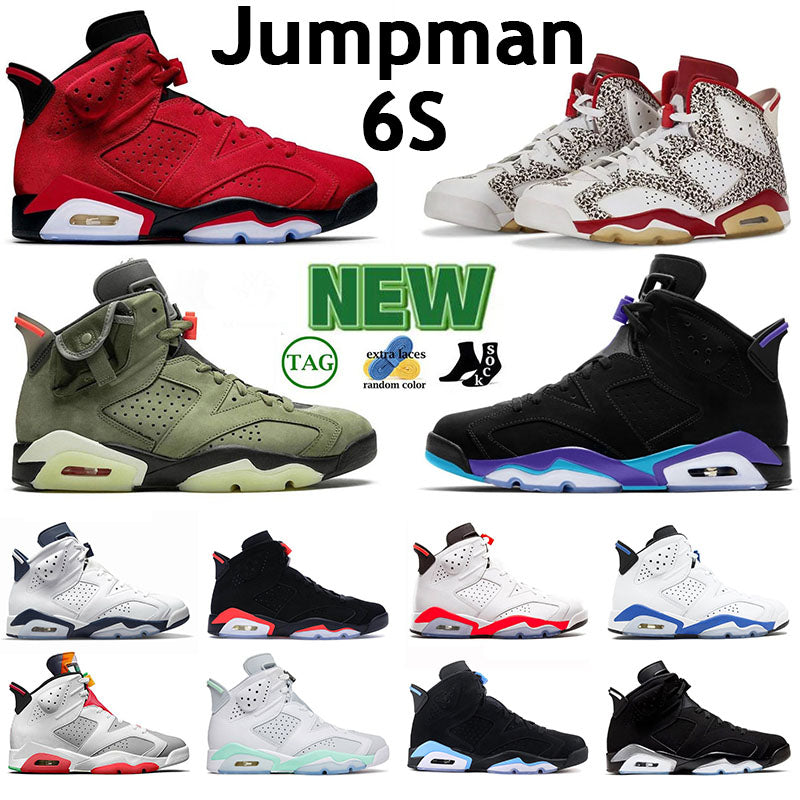 Fashion jmpman 6s Outdoor sports basketball sneakers Cactus Jack Gold Hoops Infrared White Midnight Navy Aqua Donda West DMP designer trainers big s