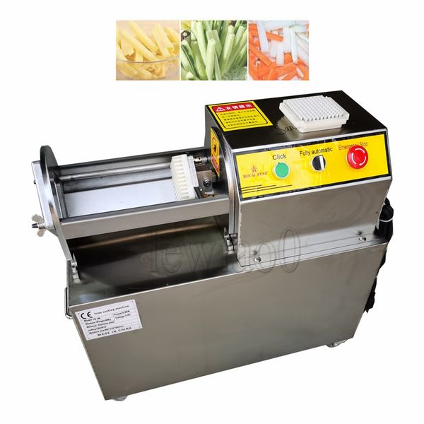 Electric French Fries Cutting Machine Commercial Automatic Vegetable Cutter Stainless Steel Potato Cucumber Strip Cutter
