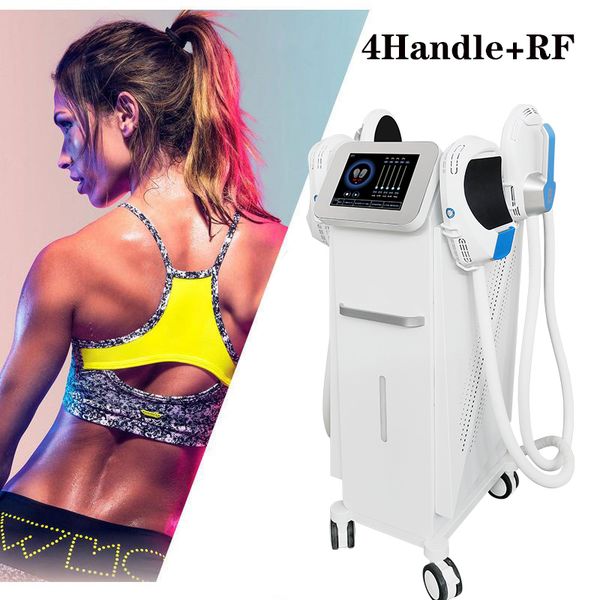 Salon EMslim RF machine shaping EMS muscle stimulator electromagnetic high intensity EMT body and arms beauty equipment 2 or 4 handles can w