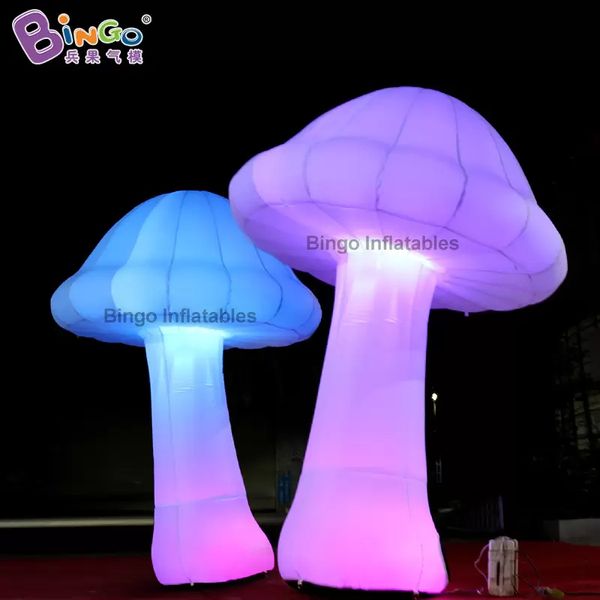 Customized simulation plants inflatable mushroom with lights toys sports inflation artificial fungus for party event decoration