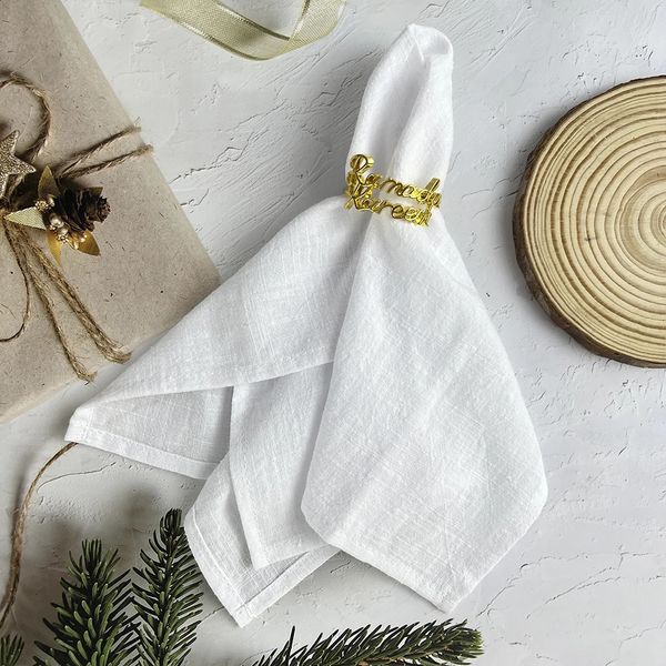 Set of 8 Cloth Napkins 30x45cm Cotton Fabric Serviette Reusable Kitchen Tea Table Towel for Baby Shower Wedding Decoration 250113