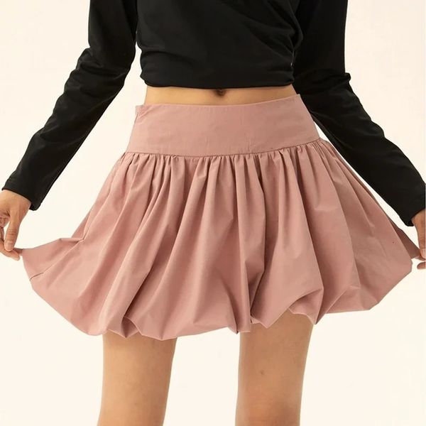 Y2K Fairycore Pleated Short Skirt Women Kawaii Bubble Mini Vintage Hight Waist ALine Beach Vacation Club Streetwear 250207