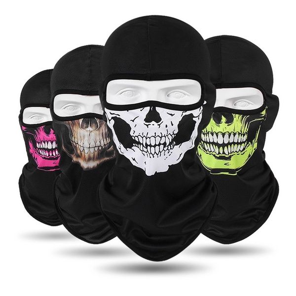 Outdoor Sunscreen Balaclava Motorcycle Skull Face Mask Quickdrying Breathable Cycling Wind Cap Ski Mask Bicycle Headgear 220811