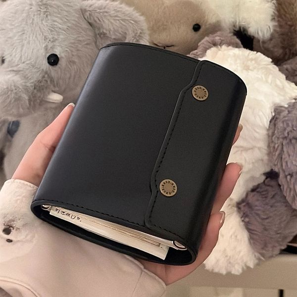 Classic Black M5 Notebook Three Fold Blank Loose Leaf Notebook Suitable For Students To Keep Study Records As A Notebook 250103