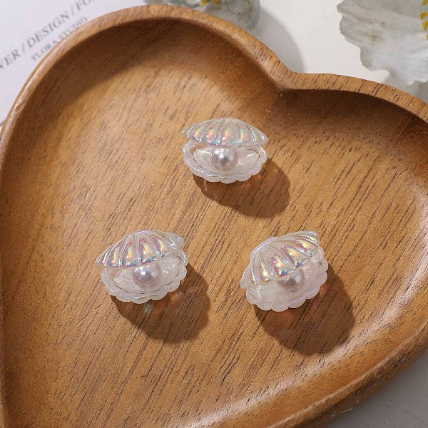 Cabochons en résine transparente à thème océanique avec placage UV