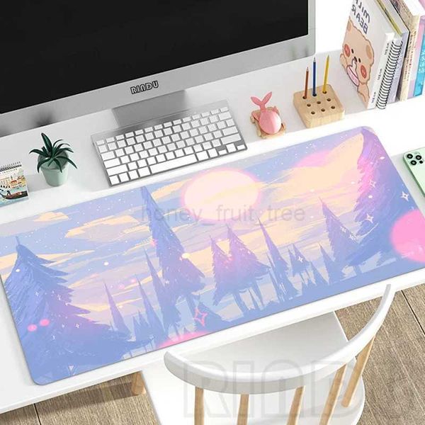 Moon Mouse Pad Gaming Mousepad Gamer Mouse Mats Keyboard Mats Desk Pads XXL 90x40cm Desk Mat For Computer MousepadsM240802