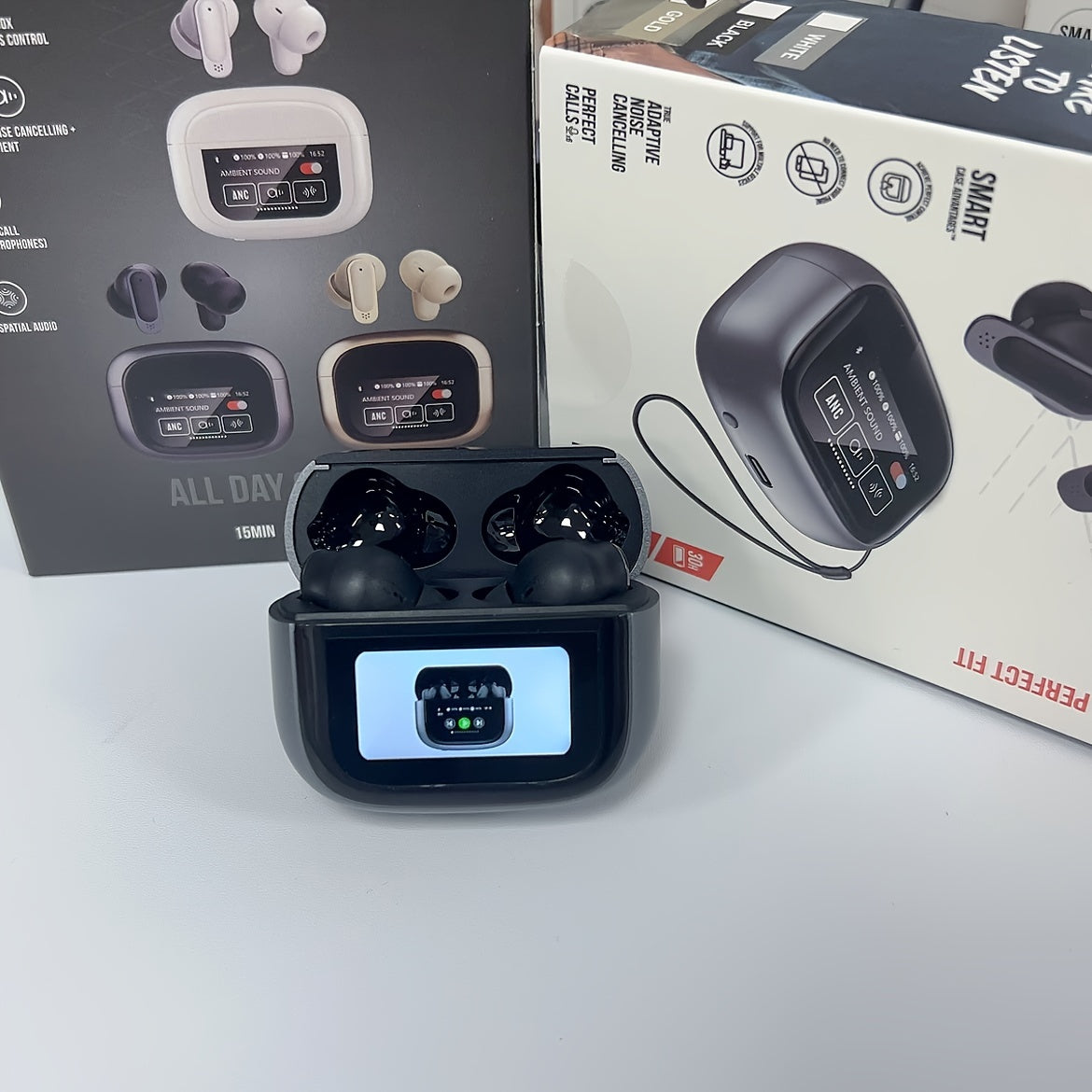 TEMU In Ear Earbuds 2024 New Smart Touch Screen Earbuds For , Gaming, Music, Sports, Upgraded Noise Cancelling Wireless Earbuds Bt5.4 Long , High