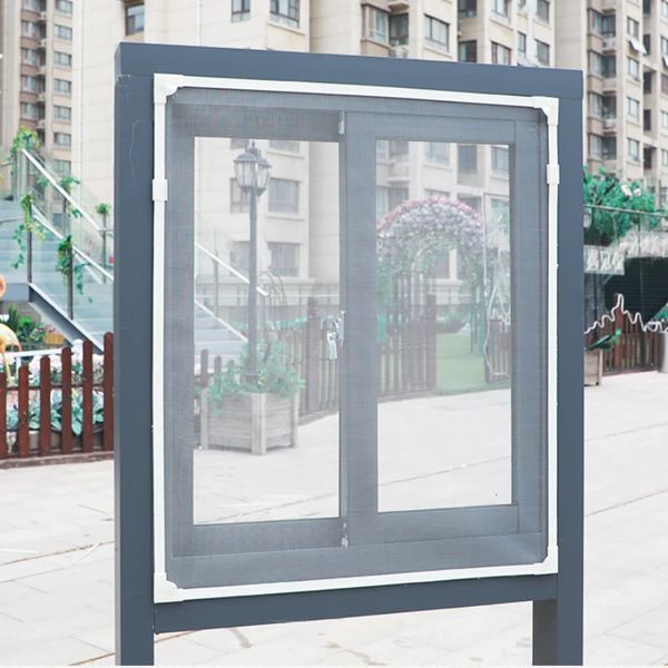 Sheer Curtains type of tape anti bird magnetic window screen detachable and washable insect net DIY no punching invisible curtain net simple