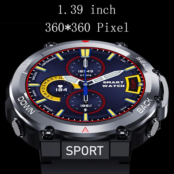 LEMFO Smart Watches for Men IP68 waterproof Bluetooth Call LF33 sports watches 400mah smartwatch 1.39 Inch 360*360 HD PK T-Rex 2