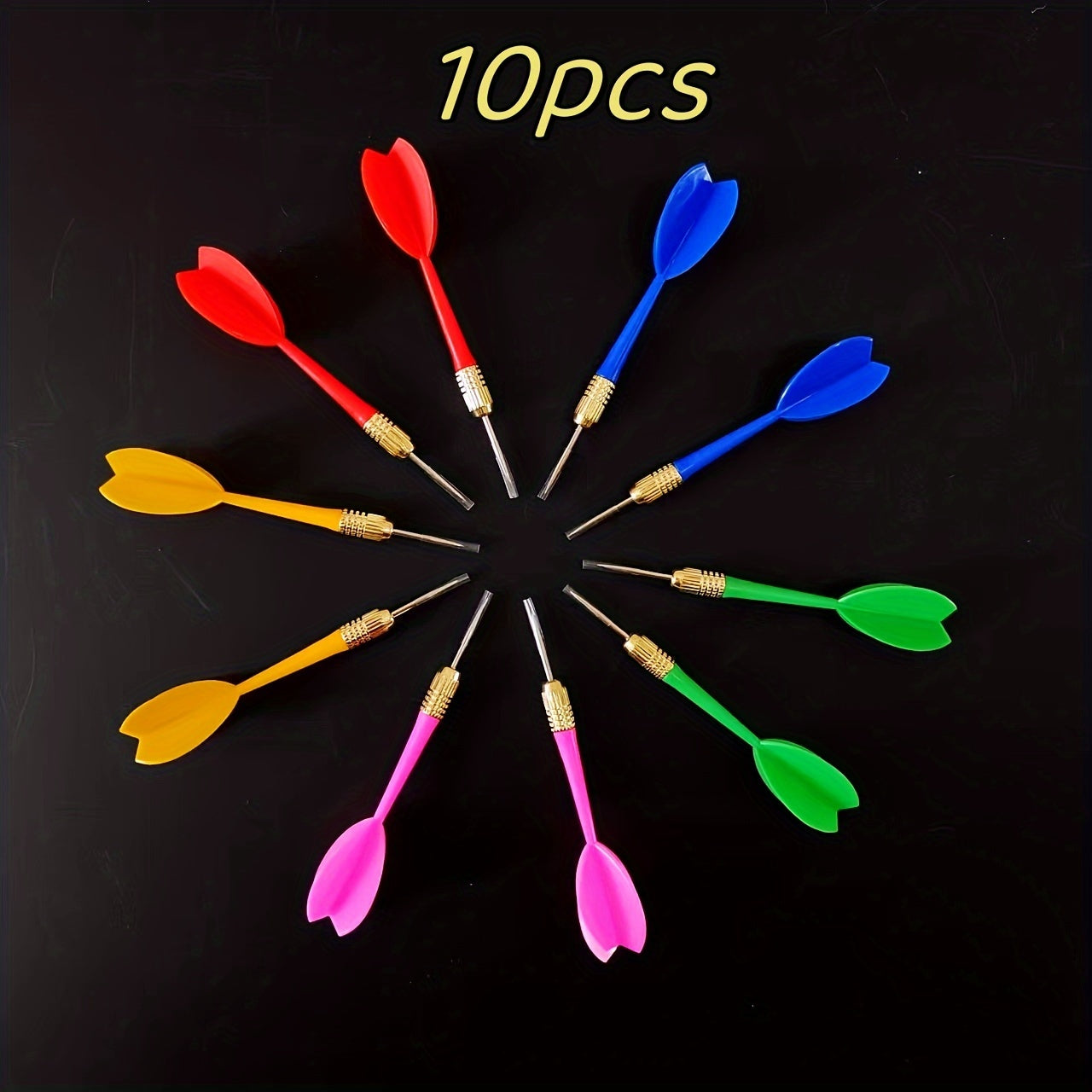 TEMU 10pcs Colorful Metal Darts, Outdoor Flying Darts, Dart Games Supplies