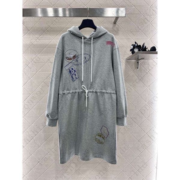 Brand women dress Designer skirt womens sweatshirt dresses Fashion Logo hoodie dresses skirts vacation Hooded drawstring dress Nov 29 fb9c