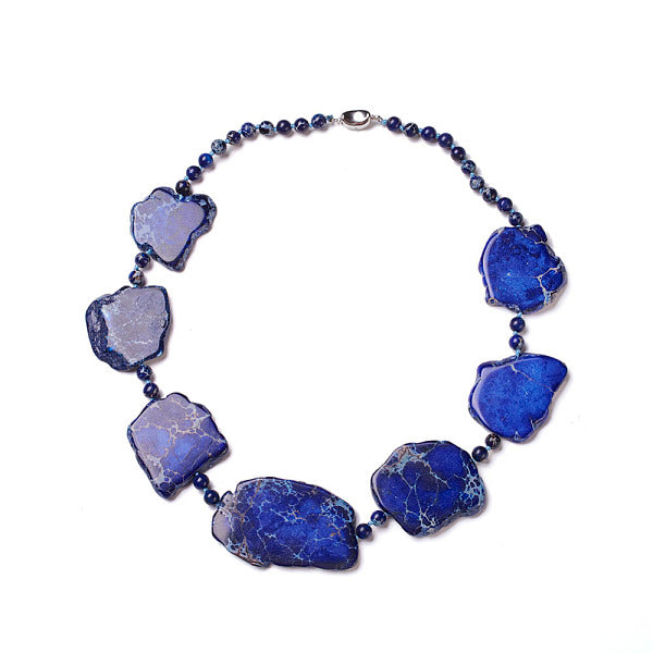 Collares de cuentas de regalita natural - jaspe imperial - jaspe de sedimentos marinos