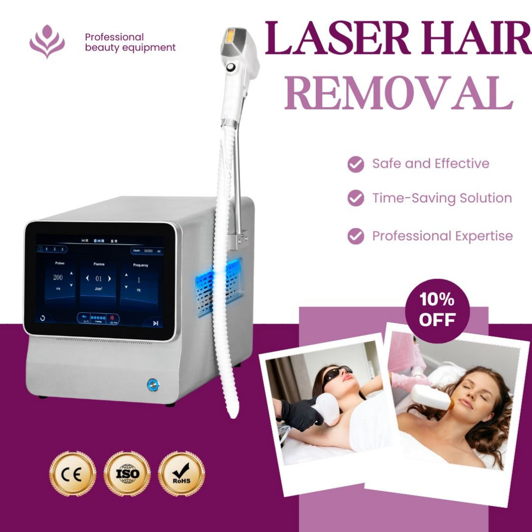 Professional Diode Laser Hair Removal Equipment 808nm Triple Wavelength Painless Permanent Hair Removal Machine For Salon Or Spa Use