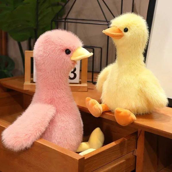 Plush Dolls 34-45cm Plush Duck Soft Toys Ducks Doll Plush Toy Korean Netred Wearing Hyaluronic Acid Little Yellow Duck Doll Ducks H241101