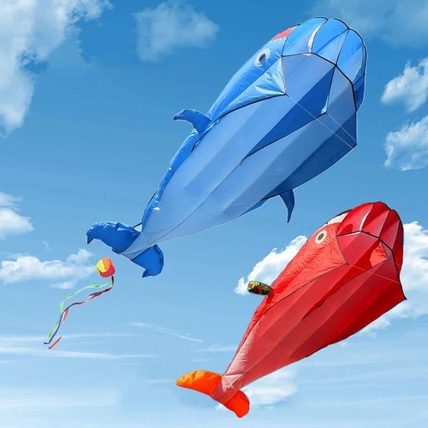 Giant Soft Kite Dolphin Kite Toy Fun Sport Software Paragliding Beach Parafoil Nylon Kite Line Adult Kids Classical Outdoor Toys 240430