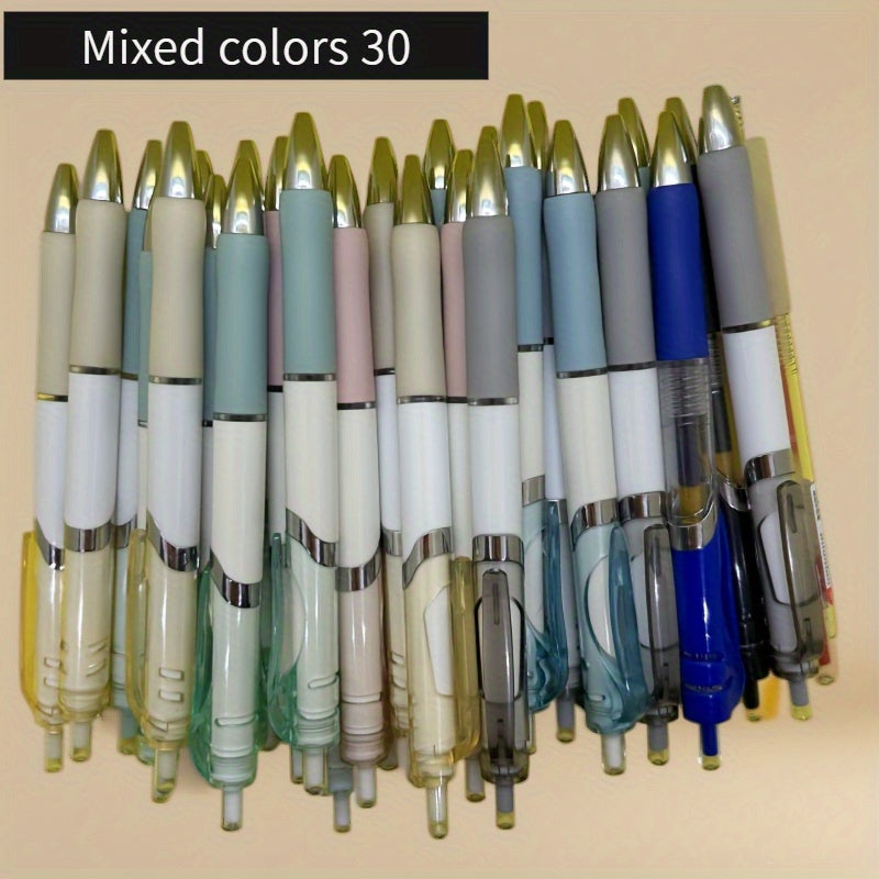 TEMU Pack Of 30, Retractable Gel Pens - Inch Fine Tip For Comfortable Grip And Smooth Writing