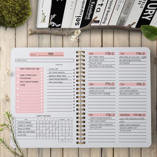Notepads 2023 A5 Agenda Planner Notebook Kawaii Diary Journals Weekly Schedules Organizer School For Stationery Office 230703