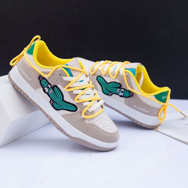 Cactus Shoes: Embroidered 2024 Men&#039;s & Women&#039;s Casual Skateboarding Shoes 4