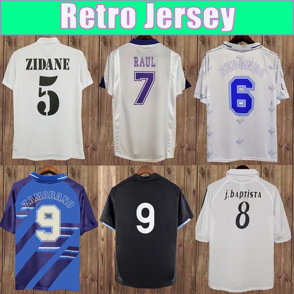 1986 2007 RAUL SEEDORF ZIDANE Mens RETRO Soccer Jerseys R.CARLOS ALONSO KAKA&#039; SERGIO RAMOS Home Away 3rd White Football Shirts