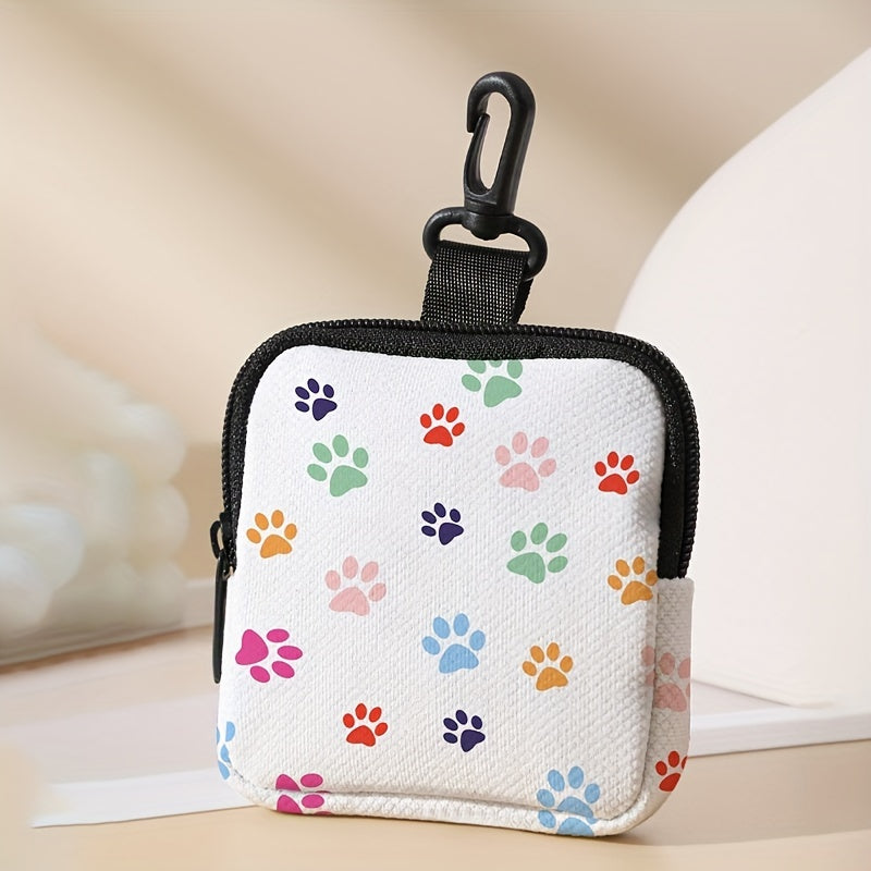 TEMU A Single Piece, Large Capacity Coin Purse With Footprint Print Pattern, Printed Coin Storage Bag, Multifunctional Key And Card Holder , An Ideal