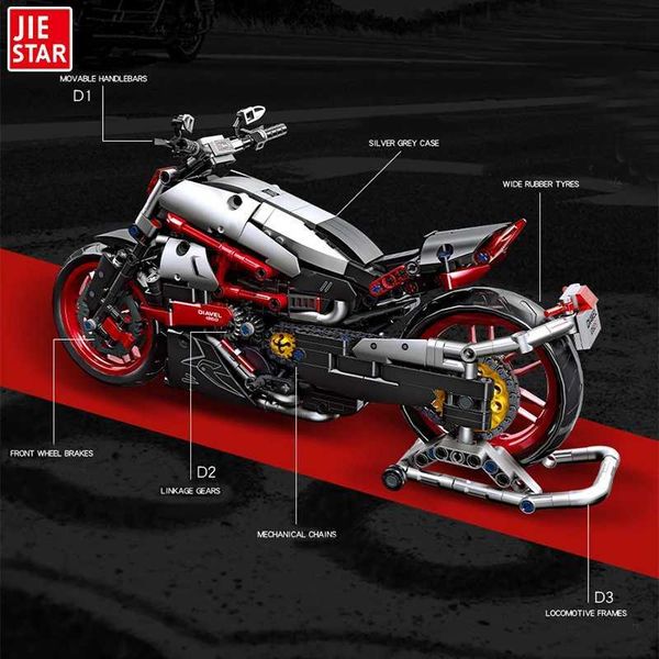 1260PCS 1 6 Diacel Simulation Model Building Block Motorcycle Creative Decoration Toy Suitable Gift For ChildrenNo BoxC250120