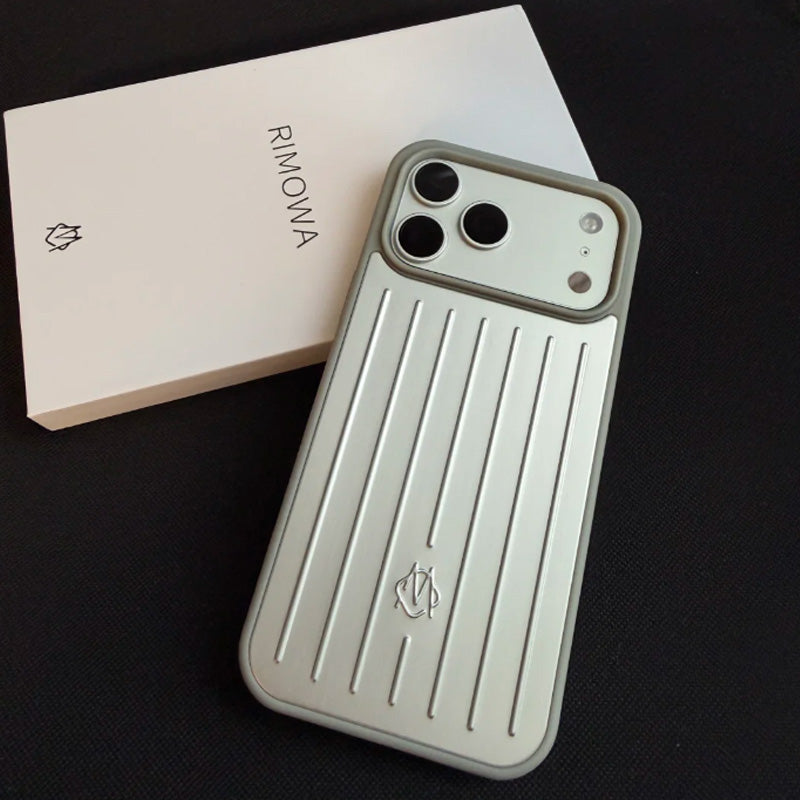 RIM Phone Case Suitcase Designer iPhone Case for Apple iPhone 17 Pro Max 16 15 14 13 Polycarbonate Aluminum Alloy MagSafe Weave Back Cover Coque Fun