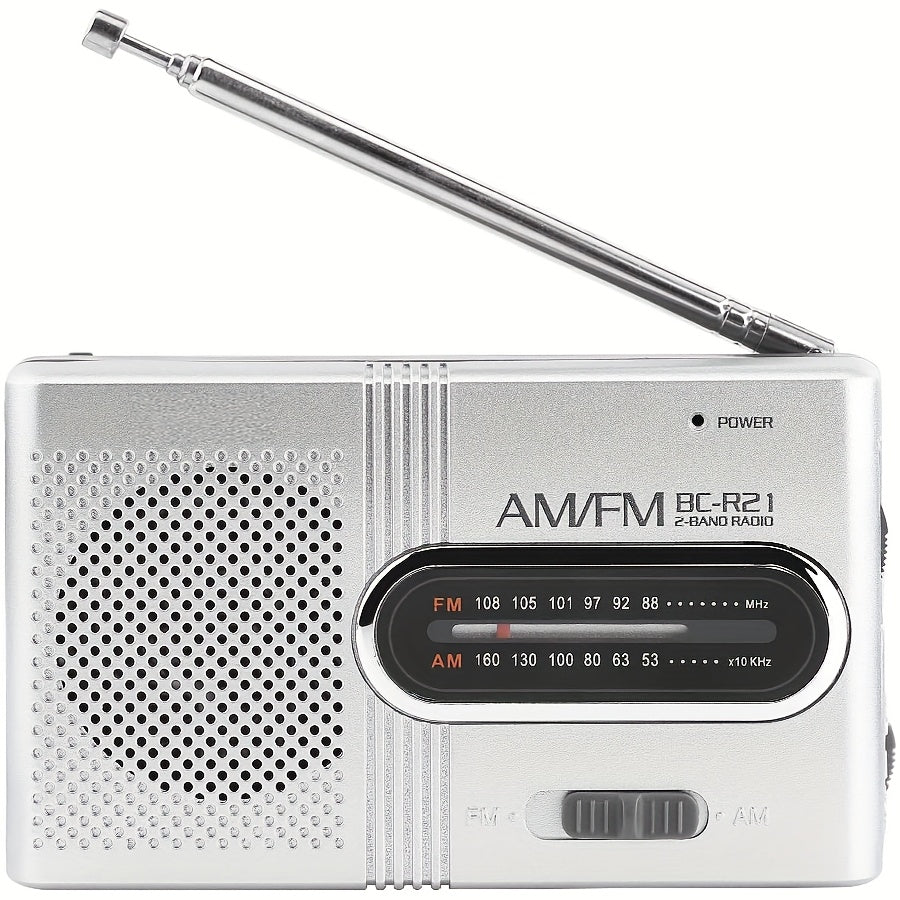 TEMU Portable Am Fm Radio - Mini Radio With Telescopic Antenna And Headphone Jack, Stereo Speaker Receiver Music Player