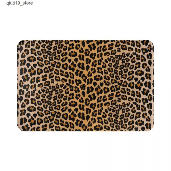Bath Mats Leopard Print polyester door mats carpets floor mats anti slip absorbent mats front hall corridors kitchens balconies bathrooms J2