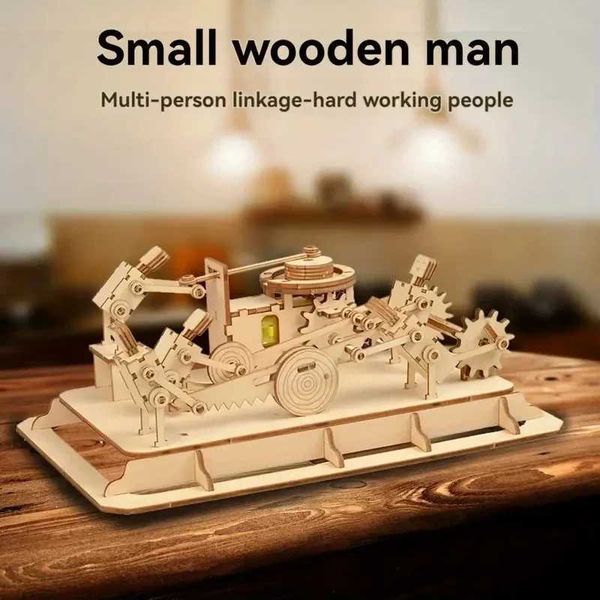 wooden grinder Model DIY 3D Wooden Puzzle Building Block Kits Assembly Toy Birthday Gift For Kids Adt He DecorT250117