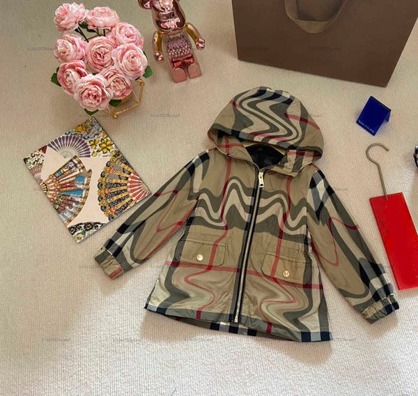 New kids jacket designer Mesh lining boys girls coat Size 100-150 Elastic waistband design baby clothes child Outerwear
